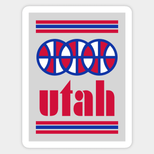Utah Basketball - Retro B-Ball Throwback Sticker